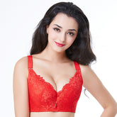 Adjustable Solid Color Lace Big Cup Thin Bra Women's Underwear