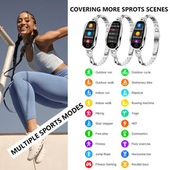 Smart Watch - Fitness Tracker And Menstrual Cycle Tracking, Heart Rate&Blood Pressure Monitoring, Sleep Tracking, Step Counter, Waterproof Smart Watch Compatible With IPhone&Android Phones