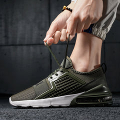 Men’s Lightweight Breathable Sneakers – Pigskin Running & Sports Shoes