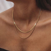 Women’s Retro Solid Color Double-Layer Twist Necklace