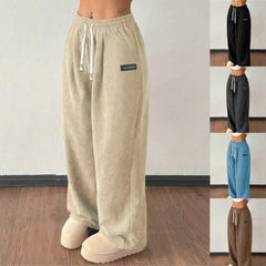Loose Drawstring Solid Color Pocket Casual Versatile Pants Women's Pants