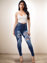 Women’s High-Waisted Elastic Ripped Skinny Jeans – Sexy Street Style Denim