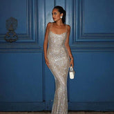 Shiny Camisole Dress for Women – Elegant Temperament Style