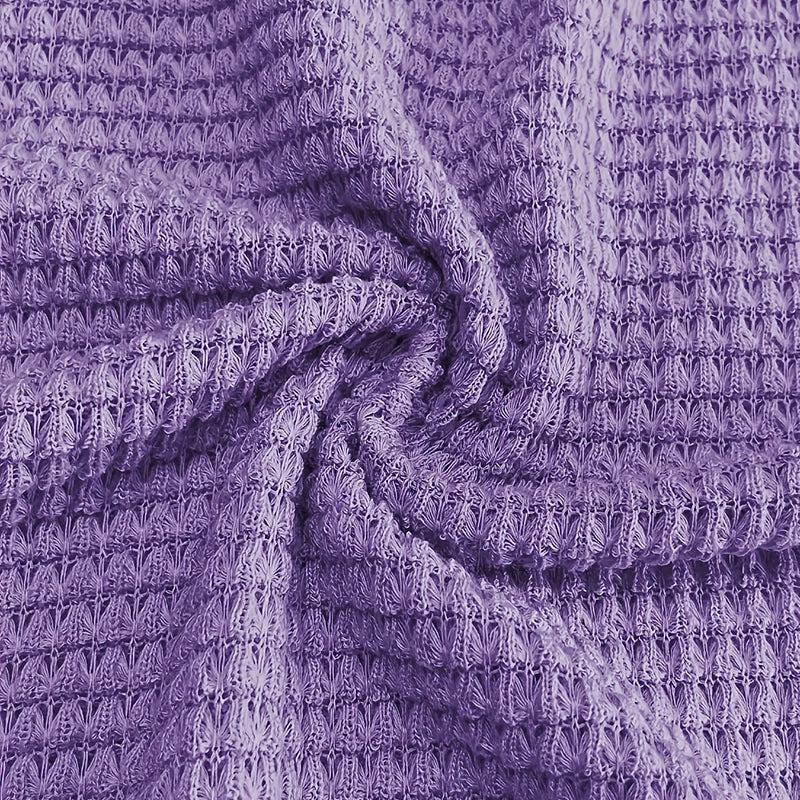 Plus Size Women's Casual V-Neck Pineapple Texture Knit Top Solid Color Long Sleeve Breathable Pullover For Spring Fall