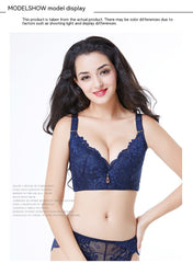 Adjustable Solid Color Lace Big Cup Thin Bra Women's Underwear