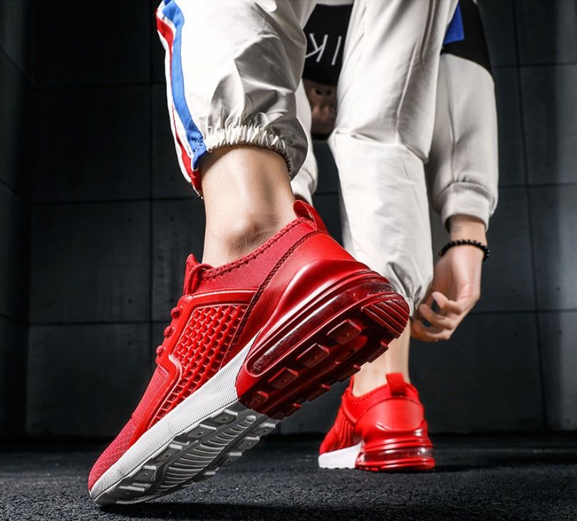 Men’s Lightweight Breathable Sneakers – Pigskin Running & Sports Shoes