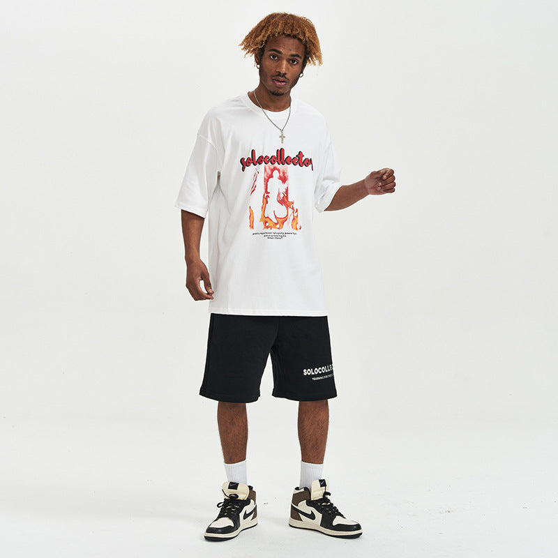 Loose Half Sleeve Fashionable T-shirt Men