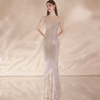 High-End Sequin Banquet Gown