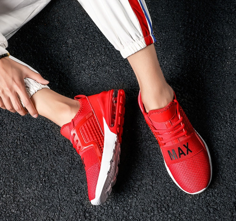 Men’s Lightweight Breathable Sneakers – Pigskin Running & Sports Shoes