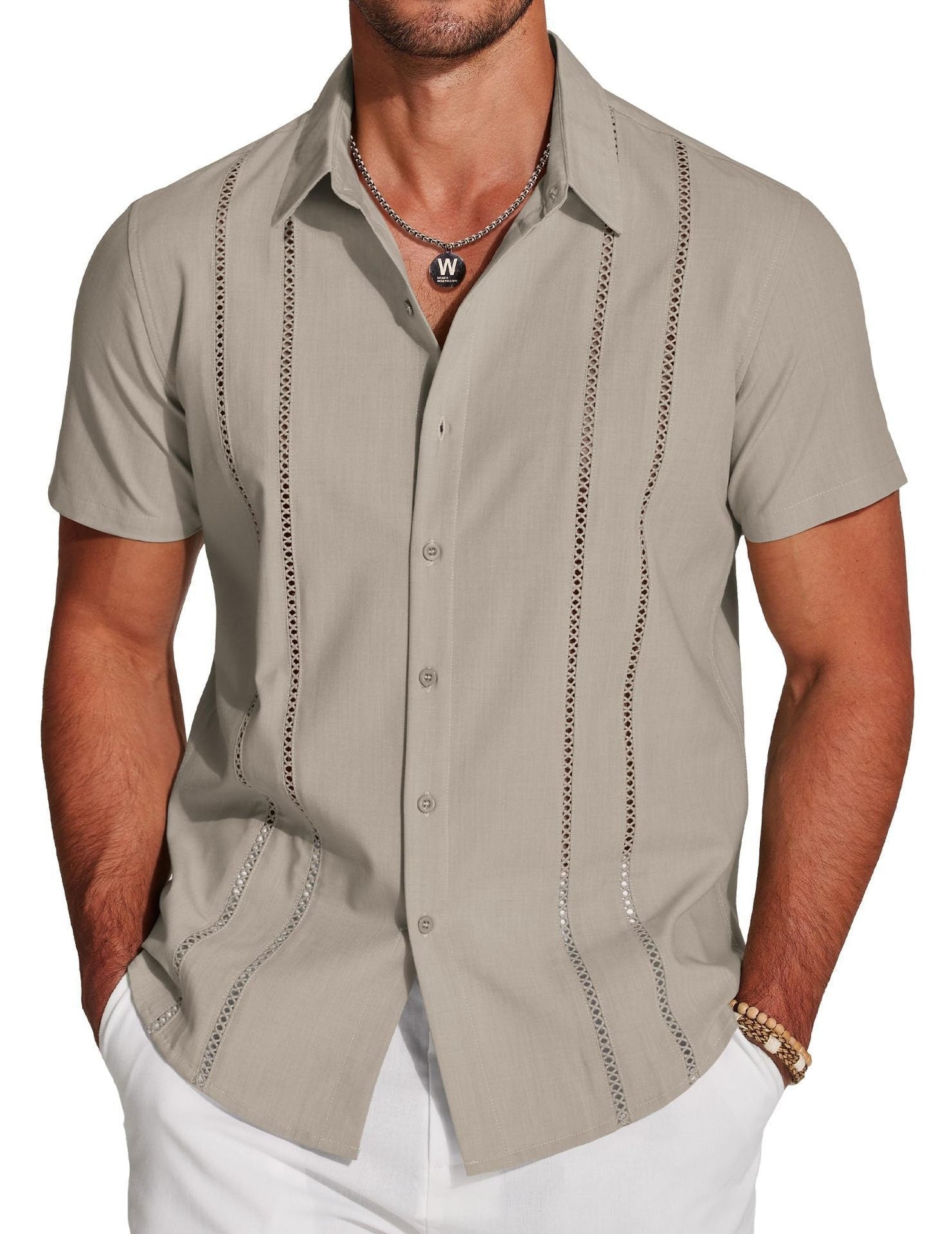 Trendy Wild Hawaii Holiday Lapel Men's Shirt