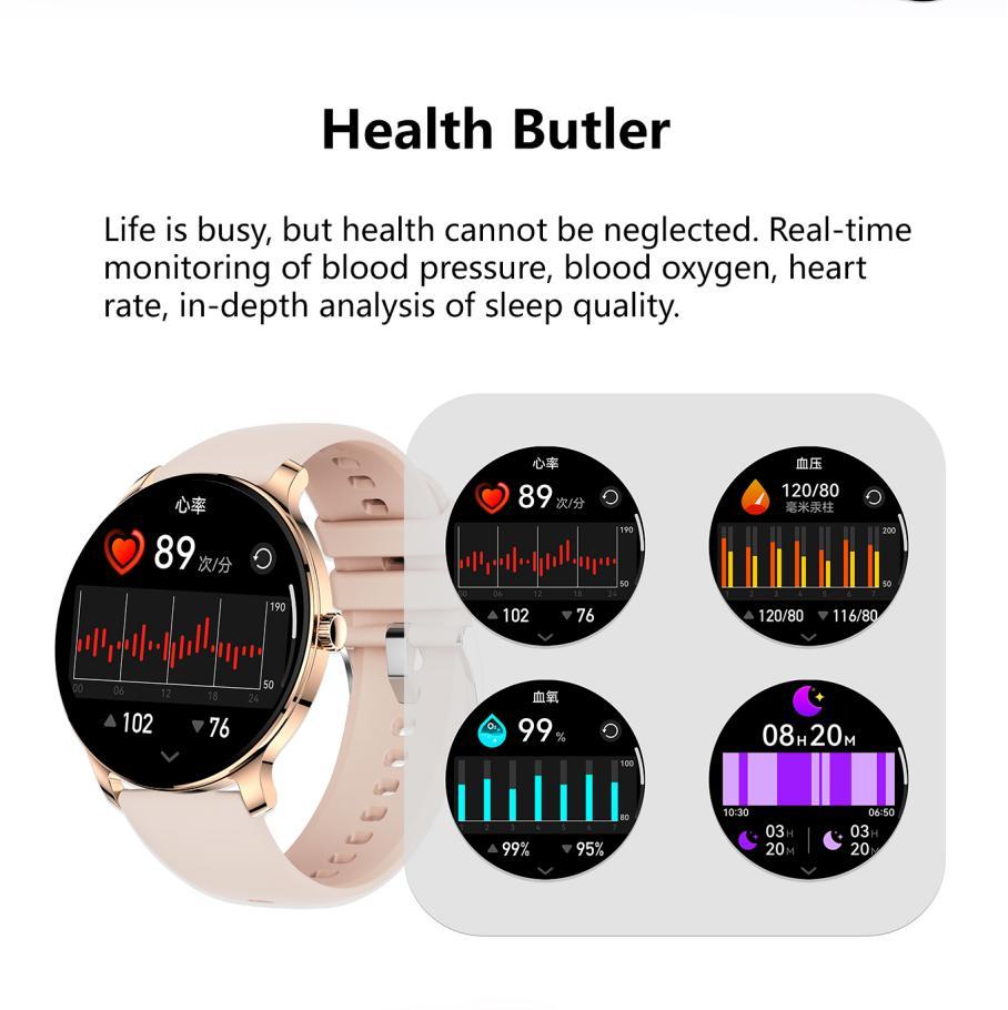 Ultra Slim 1.43” AMOLED Smartwatch – Fitness Tracker for Men & Women | iOS & Android Compatible