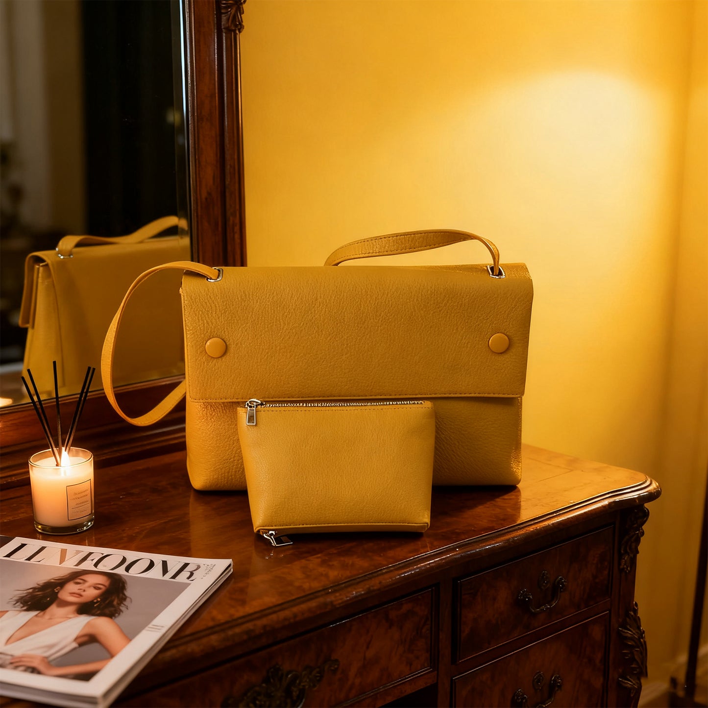 Simple Fashion Handbag-Yellow