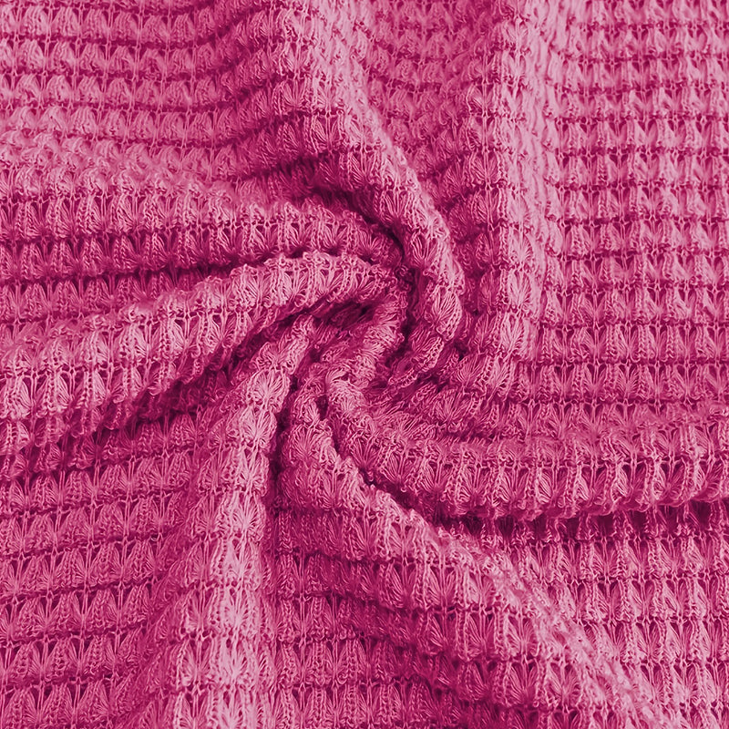 Plus Size Women's Casual V-Neck Pineapple Texture Knit Top Solid Color Long Sleeve Breathable Pullover For Spring Fall