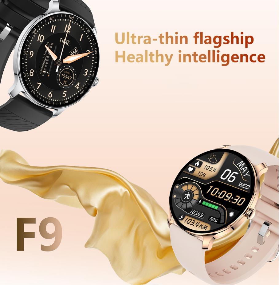 Ultra Slim 1.43” AMOLED Smartwatch – Fitness Tracker for Men & Women | iOS & Android Compatible