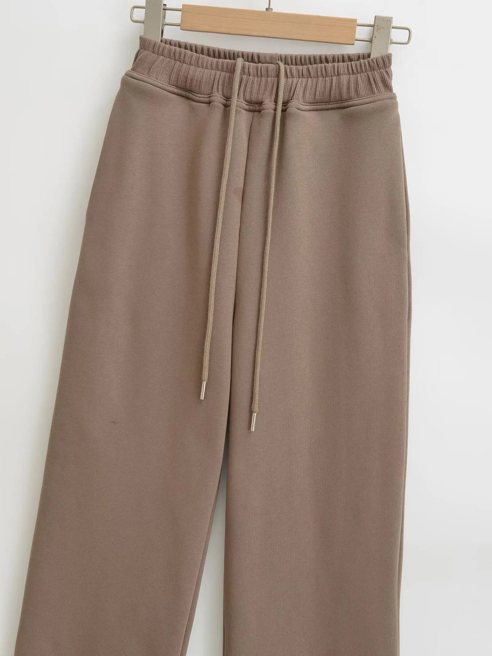 HH Female Autumn Fashion Sports Style Set Long Sleeves Hooded Sweatshirt Top+Elastic Waist Straight Pants 2025 Casual Solid Set