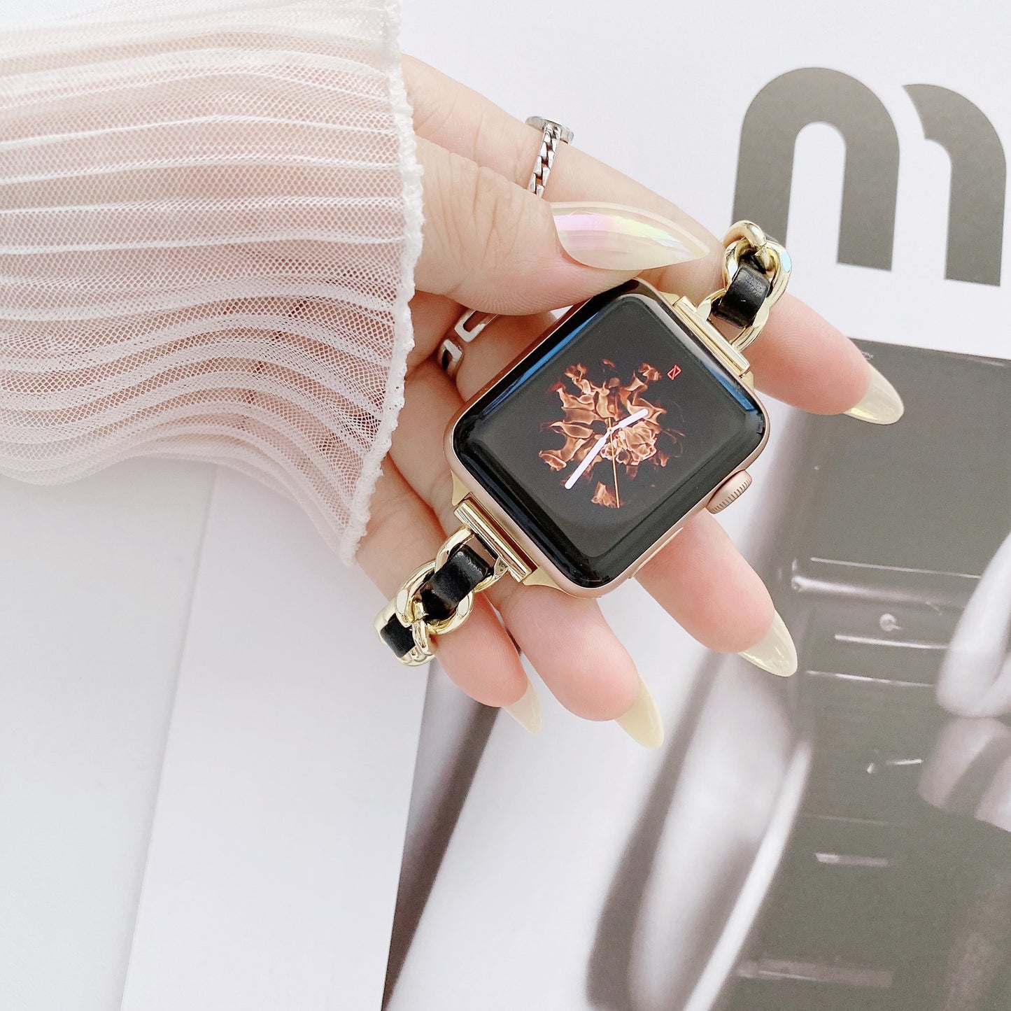 Metal Strap Watch Classic Style Starlight Color Strap