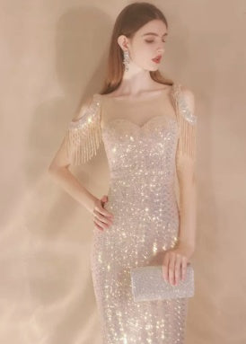 High-End Sequin Banquet Gown