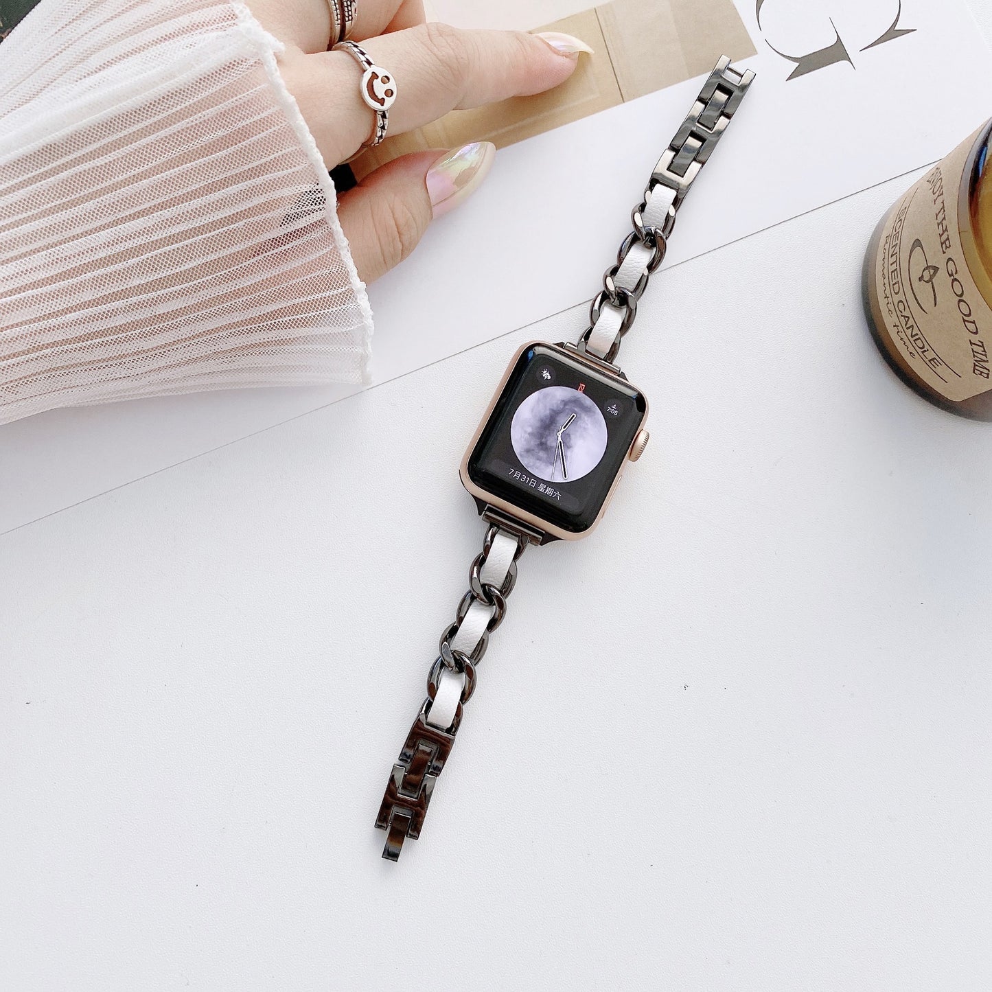 Metal Strap Watch Classic Style Starlight Color Strap