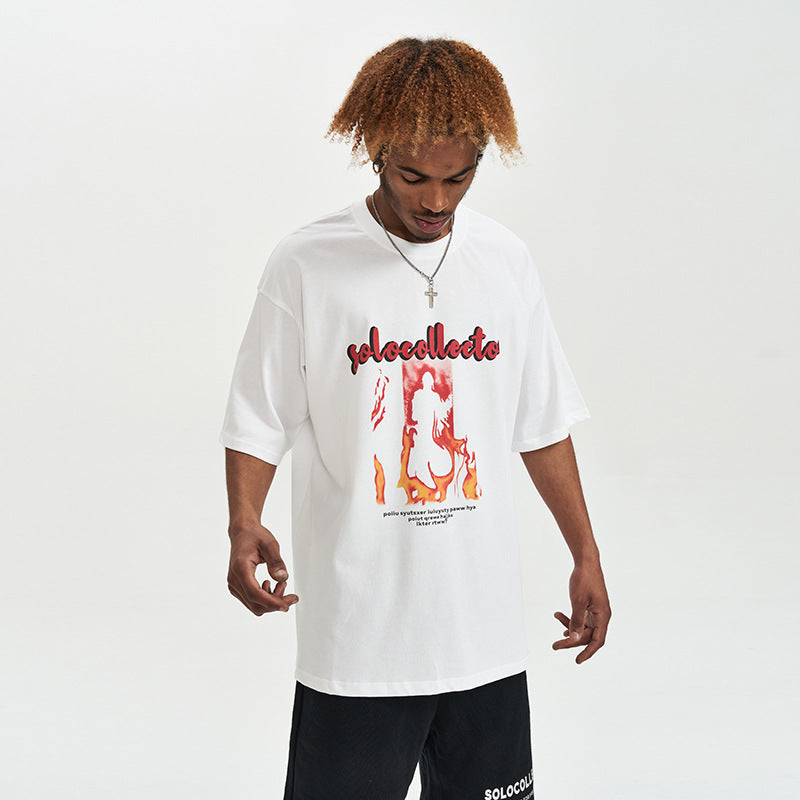 Loose Half Sleeve Fashionable T-shirt Men