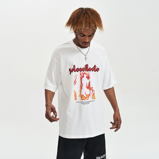 Loose Half Sleeve Fashionable T-shirt Men