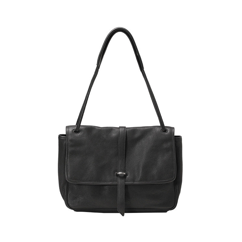 Vegetable-tanned Leather Retro Crossbody Tote Bag
