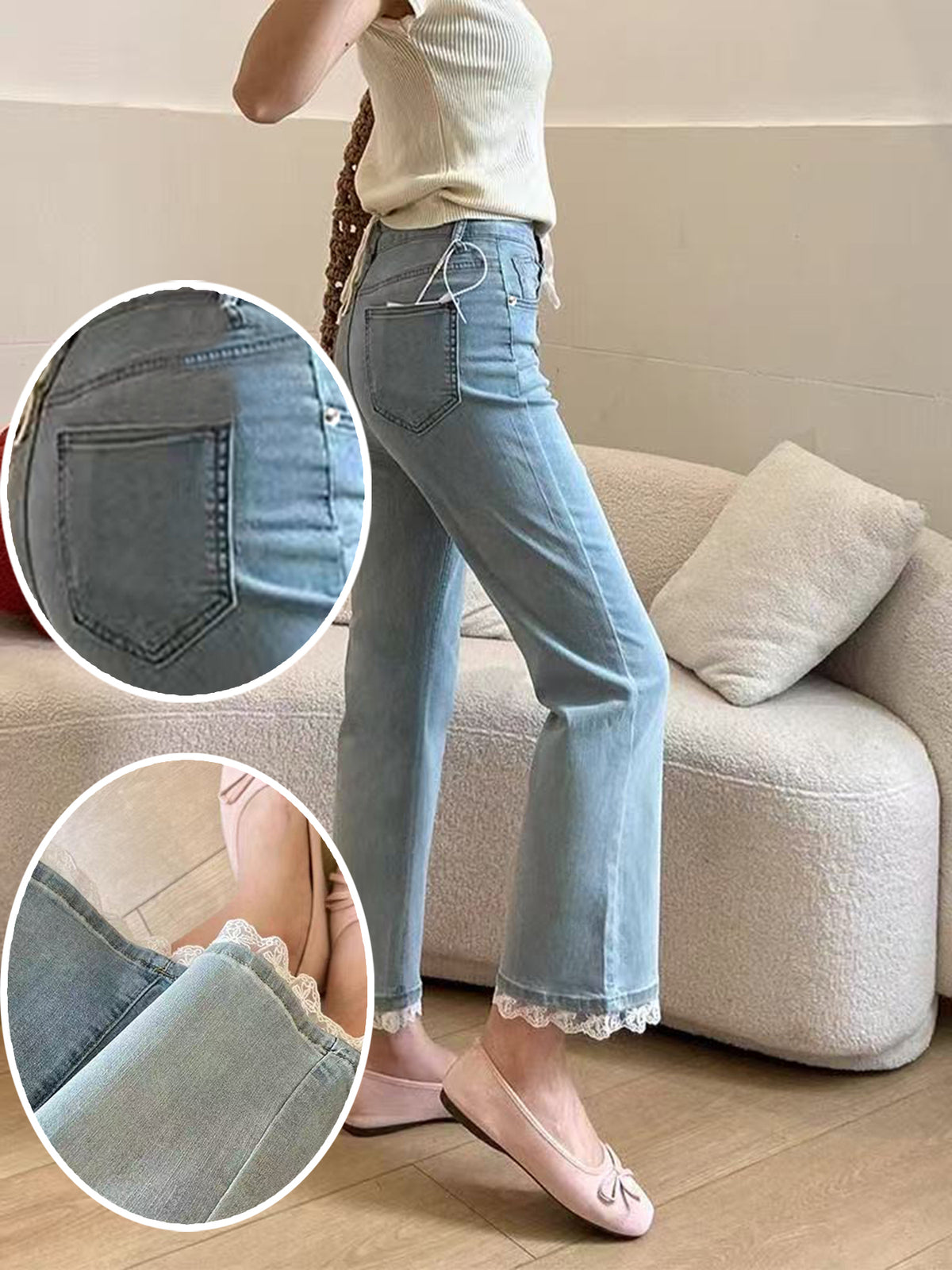 Women’s Micro-Flared Cropped Jeans